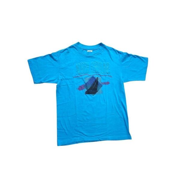 90's Single stitch vintage North Carolina Raised print T-Shirt men's Large USA - Picture 2 of 10